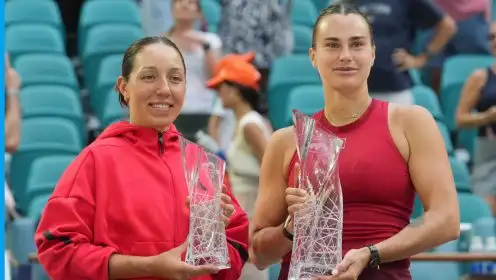 Pictured: Jessica Pegula and Aryna Sabalenka