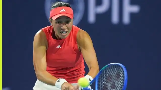 Jessica Pegula in action at the Miami Open
