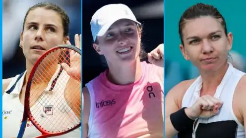 L-R: Emma Navarro, Iga Swiatek, and Simona Halep.