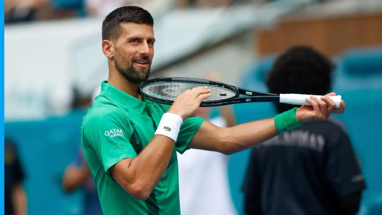 Novak Djokovic celebration