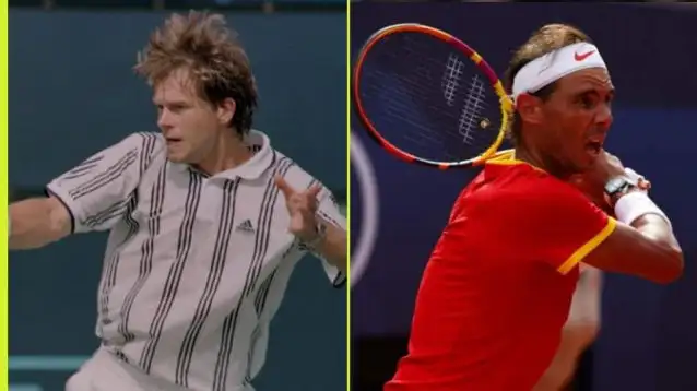 L-R: Stefan Edberg and Rafael Nadal.