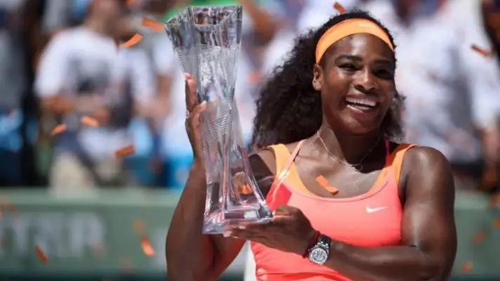 Pictured: Serena Williams at the Miami Open.