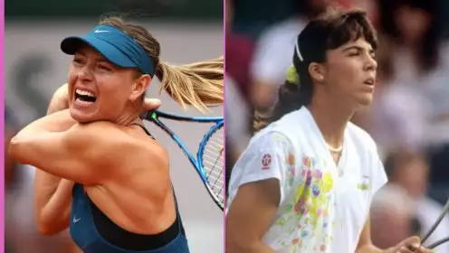 L-R: Maria Sharapova and Jennifer Capriati.