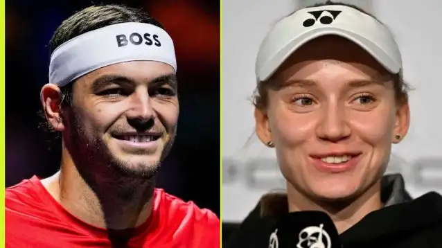 Pictured: Taylor Fritz and Elena Rybakina