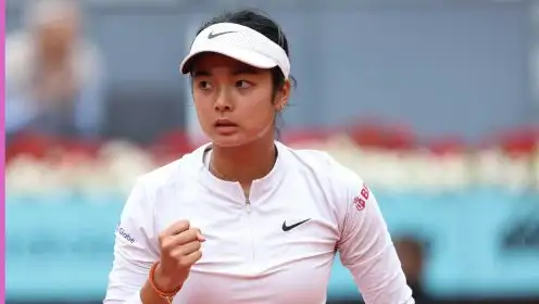 Pictured: Alex Eala in action