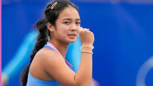 Pictured: Alex Eala fist pump