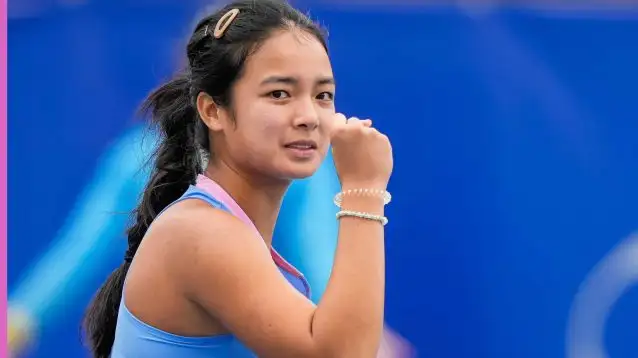Pictured: Alex Eala fist pump