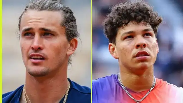 Pictured: Alexander Zverev and Ben Shelton