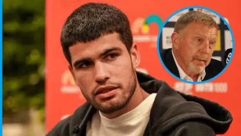 Pictured: Carlos Alcaraz and Boris Becker