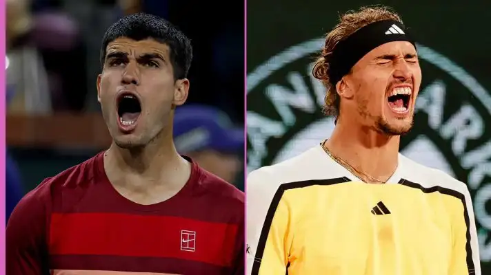 Pictured: Carlos Alcaraz and Alexander Zverev