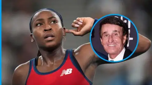 Pictured: Coco Gauff and Rick Macci.