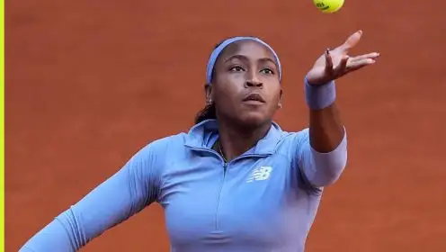 Coco Gauff in action