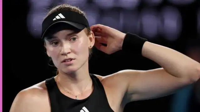 Pictured: Elena Rybakina in action
