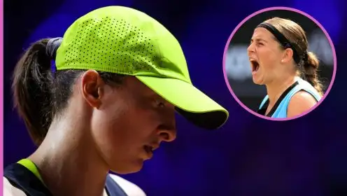 Pictured: Iga Swiatek and Jelena Ostapenko