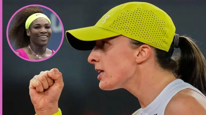 Pictured: Serena Williams and Iga Swiatek