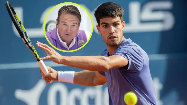 Pictured: Carlos Alcaraz with Jimmy Connors