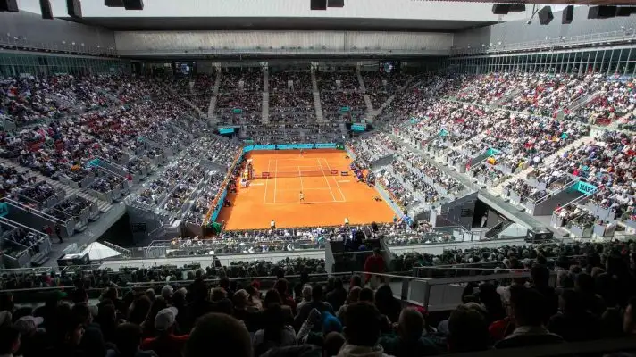 Court Manolo Santana at the Madrid Open.