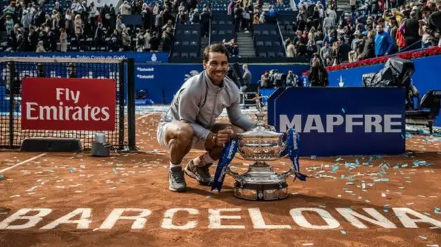 Pictured: Rafael Nadal at the Barcelona Open.