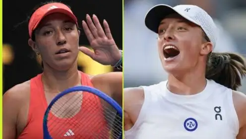 L-R: Jessica Pegula and Iga Swiatek.