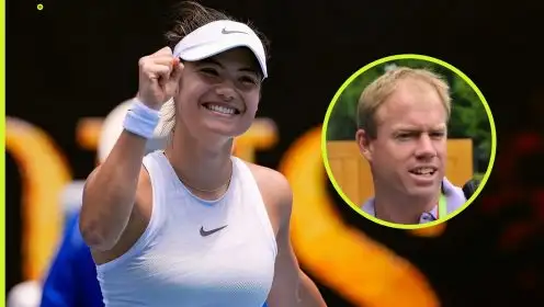 Pictured: Emma Raducanu and Mark Petchey.