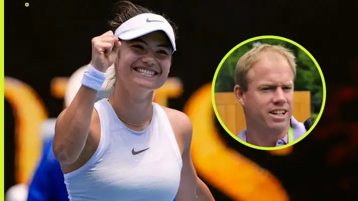 Pictured: Emma Raducanu and Mark Petchey.
