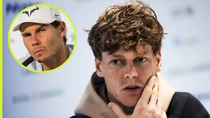 Pictured: Rafael Nadal and Jannik Sinner