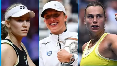 L-R: Elena Rybakina, Iga Swiatek, and Aryna Sabalenka.