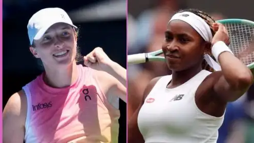 L-R: Iga Swiatek and Coco Gauff.