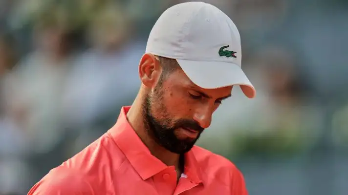 Novak Djokovic against Matteo Arnaldi