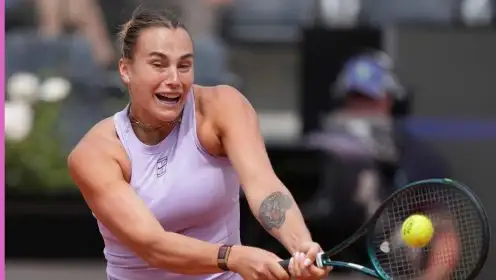Aryna Sabalenka in action