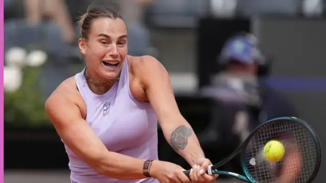 Aryna Sabalenka in action
