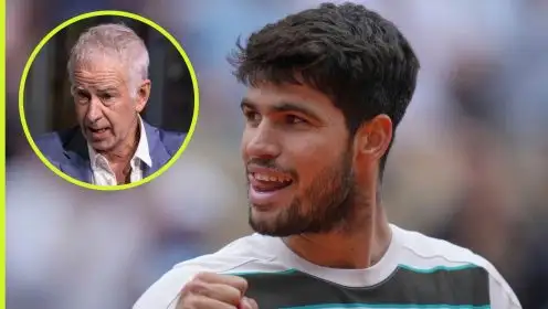 Pictured: Carlos Alcaraz and John McEnroe