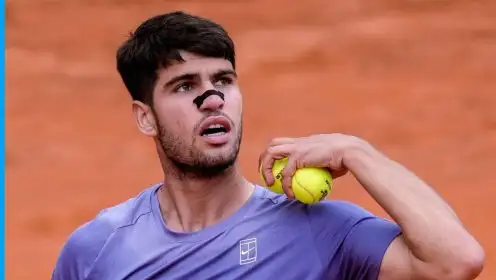 Carlos Alcaraz during a match