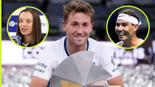 Pictured: Casper Ruud, Iga Swiatek and Rafael Nadal