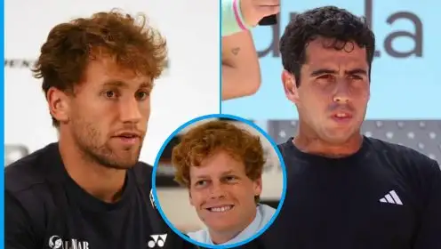 Pictured: Casper Ruud, Jaume Munar and Jannik Sinner