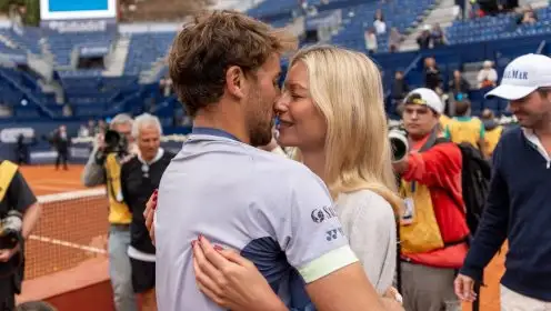 Pictured: Casper Ruud and Maria Galligani.