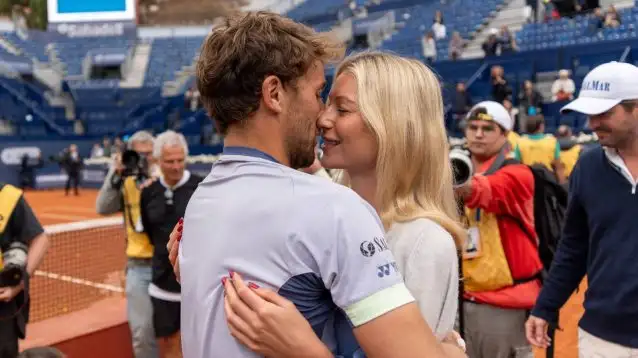 Pictured: Casper Ruud and Maria Galligani.
