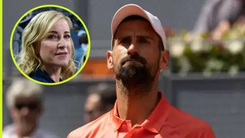 Pictured: Novak Djokovic and Chris Evert