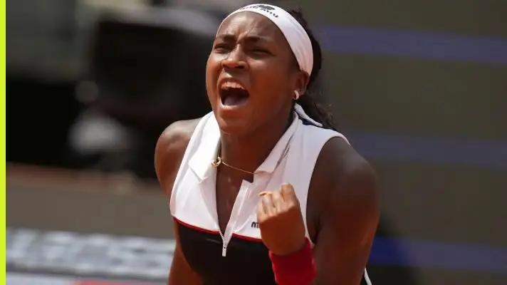 Coco Gauff in action