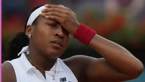Coco Gauff reacts