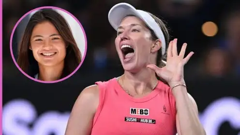 Pictured: Emma Raducanu and Danielle Collins