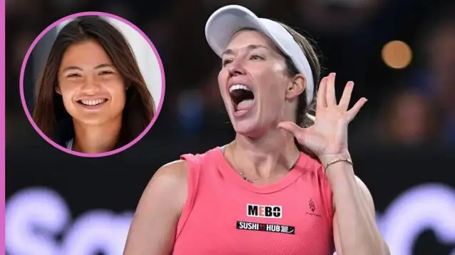 Pictured: Emma Raducanu and Danielle Collins