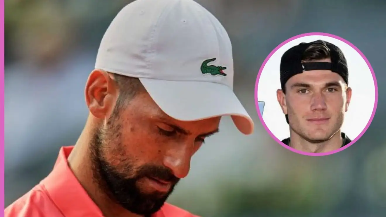 Pictured: Novak Djokovic and Jack Draper.