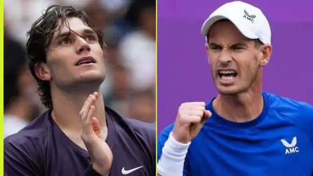 L-R: Jack Draper and Andy Murray.