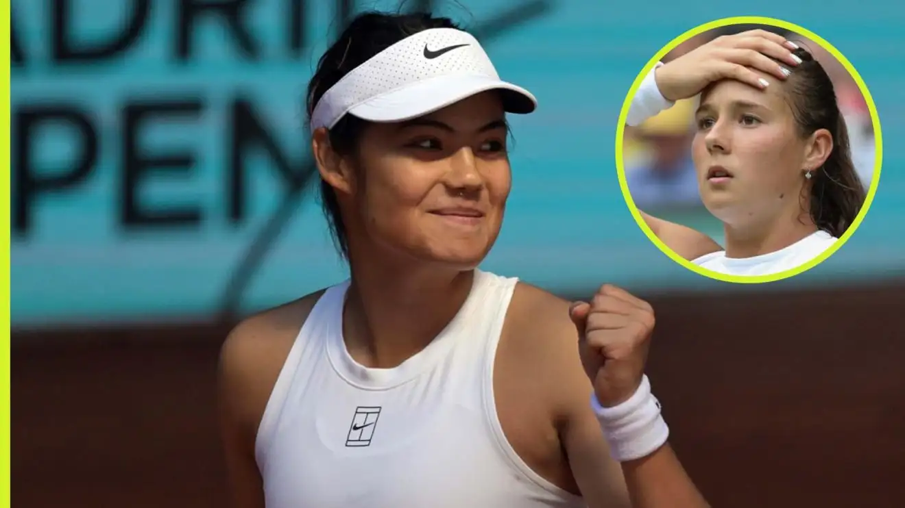Pictured: Emma Raducanu and Daria Kasatkina