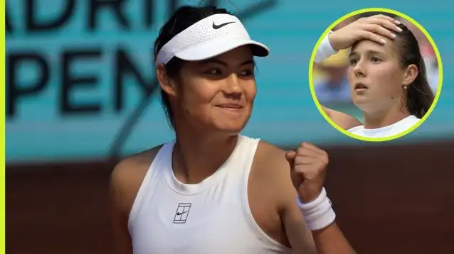 Pictured: Emma Raducanu and Daria Kasatkina