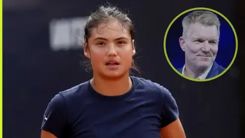 Pictured: Emma Raducanu and Jim Courier