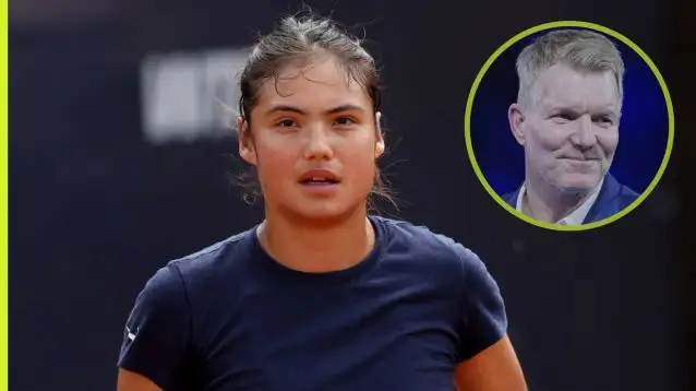 Pictured: Emma Raducanu and Jim Courier