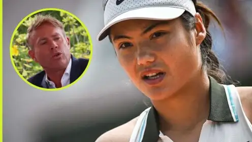 Pictured: Emma Raducanu and Mark Petchey