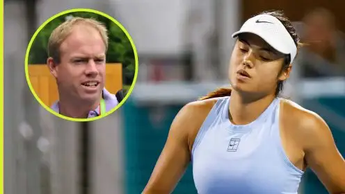 Pictured: Emma Raducanu and Mark Petchey